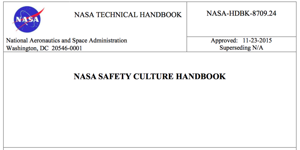  NASA's handbook is more cut-and-dry as befits a government organization, but still covers important topics like the 