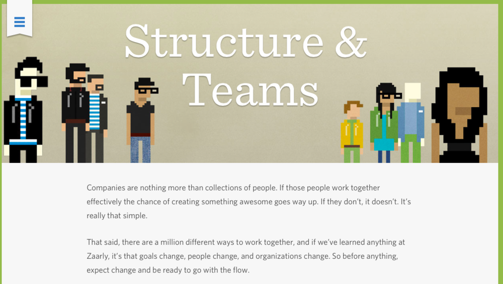  Zaarly puts a greater emphasis on internal communication and structure, leaving values for last. 
